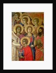 Maesta: Detail of Saints, including St. John the Baptist, 1308-11 by Duccio di Buoninsegna