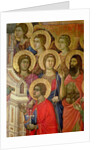 Maesta: Detail of Saints, including St. John the Baptist, 1308-11 by Duccio di Buoninsegna