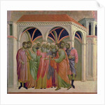 Maesta: Judas Receives Thirty Pieces of Silver, 1308-11 by Duccio di Buoninsegna