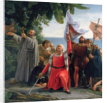 The First Landing of Christopher Columbus in America, 1862 by Dioscoro Teofilo Puebla Tolin
