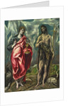 St John the Evangelist and St. John the Baptist, 1605-10 by El Greco