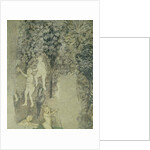 Detail of men bathing from the decorative scheme in the Hall of the Popes, 1437 by Matteo Giovanetti