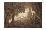 Skeleton in the cave by Caspar David Friedrich