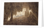 Skeleton in the cave by Caspar David Friedrich