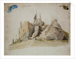 Rock and Tree: unfinished study, 12th July 1810 by Caspar David Friedrich