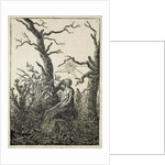 The Woman with a spider's web in the middle of leafless trees by Caspar David Friedrich