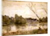 The Pond from the Villa d'Avray, 1865 by Jean Baptiste Camille Corot