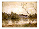 The Pond from the Villa d'Avray, 1865 by Jean Baptiste Camille Corot