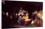 The Bath of Diana, a study for 'The Repose of Diana', 1863 by Hans von Marees