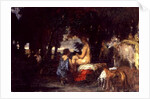 The Bath of Diana, a study for 'The Repose of Diana', 1863 by Hans von Marees