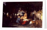 The Bath of Diana, a study for 'The Repose of Diana', 1863 by Hans von Marees