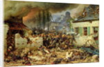 Attacking the Prussians in Plancenoit in the Battle of Waterloo, 1863 by Adolf Northern