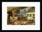 Attacking the Prussians in Plancenoit in the Battle of Waterloo, 1863 by Adolf Northern