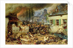 Attacking the Prussians in Plancenoit in the Battle of Waterloo, 1863 by Adolf Northern