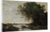 River Landscape by Jean Baptiste Camille Corot