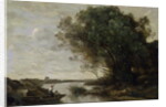 River Landscape by Jean Baptiste Camille Corot
