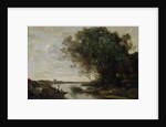 River Landscape by Jean Baptiste Camille Corot