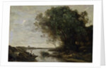 River Landscape by Jean Baptiste Camille Corot