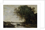 River Landscape by Jean Baptiste Camille Corot