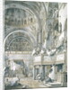 The Choir Singing in St. Mark's Basilica, Venice, 1766 by (1697-1768) Canaletto