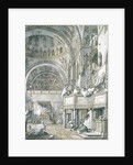 The Choir Singing in St. Mark's Basilica, Venice, 1766 by (1697-1768) Canaletto