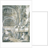 The Choir Singing in St. Mark's Basilica, Venice, 1766 by (1697-1768) Canaletto