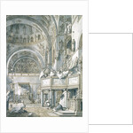 The Choir Singing in St. Mark's Basilica, Venice, 1766 by (1697-1768) Canaletto