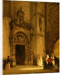 Side portal of Como Cathedral, 1850 by Rudolph von Alt