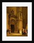 Side portal of Como Cathedral, 1850 by Rudolph von Alt