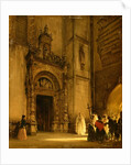 Side portal of Como Cathedral, 1850 by Rudolph von Alt