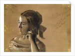 Study for a portrait of Mrs Von Maercker, 1846 by Adolph Friedrich Erdmann von Menzel