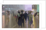 Street Scene in Rainy Weather by Julius von Ehren