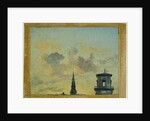 Two Towers in Copenhagen Against the Evening Sky by Johan Christian Dahl