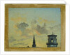 Two Towers in Copenhagen Against the Evening Sky by Johan Christian Dahl