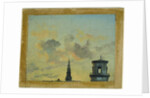 Two Towers in Copenhagen Against the Evening Sky by Johan Christian Dahl
