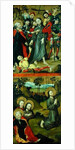 The Arrest of Christ and Christ in the Garden of Gethsemane, panel from an altarpiece depicting scenes of the Passion and Saints, 1490 by Master of the Luneburg Footwashers