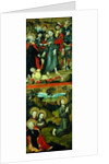 The Arrest of Christ and Christ in the Garden of Gethsemane, panel from an altarpiece depicting scenes of the Passion and Saints, 1490 by Master of the Luneburg Footwashers