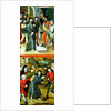 Christ Before Pilate and Christ Carrying the Cross, panel from and altarpiece depicting scenes of the Passion and saints, 1490 by Master of the Luneburg Footwashers