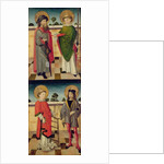 Reverse of a panel from an altarpiece depicting scenes from the Passion and Saints by Master of the Luneburg Footwashers