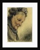 Head of an Old Lady by Adolph Friedrich Erdmann von Menzel