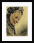 Head of an Old Lady by Adolph Friedrich Erdmann von Menzel