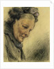 Head of an Old Lady by Adolph Friedrich Erdmann von Menzel