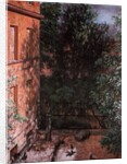 View of a Small Yard by Adolph Friedrich Erdmann von Menzel