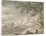 Mountainous Landscape with a Hiker by Herman Nauwincz