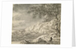 Mountainous Landscape with a Hiker by Herman Nauwincz