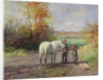 Encounter on the Way to the Field, 1897 by Thomas Ludwig Herbst