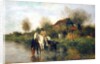 Horses at Water, 1877 by Thomas Ludwig Herbst
