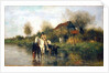 Horses at Water, 1877 by Thomas Ludwig Herbst