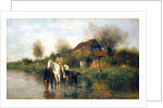 Horses at Water, 1877 by Thomas Ludwig Herbst