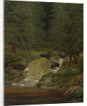 The Evergreens by the Waterfall by Caspar David Friedrich